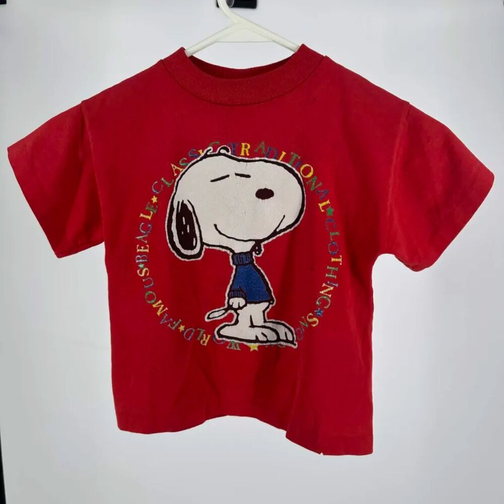 Vintage 80s Snoopy Peanuts T-Shirt Size 4T